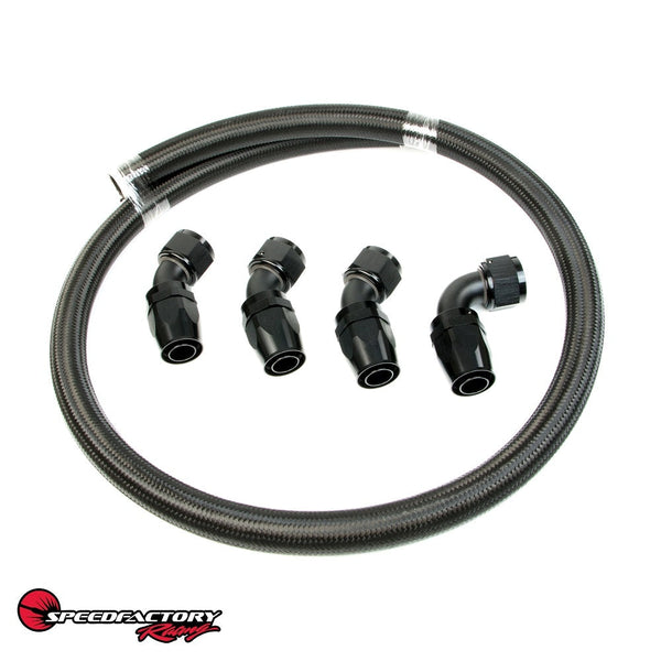 SpeedFactory Racing Tucked Radiator -16 AN Hose and Fitting Kit For K / J-Series