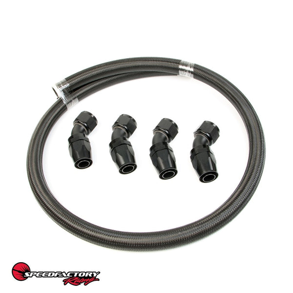 SpeedFactory Racing Tucked Radiator -16 AN Hose and Fitting Kit For B / D / F / H-Series