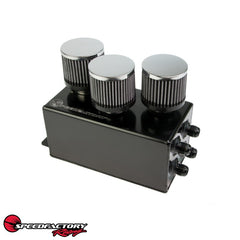 SpeedFactory Racing 3-Filter Oil Catch Can - Black Edition